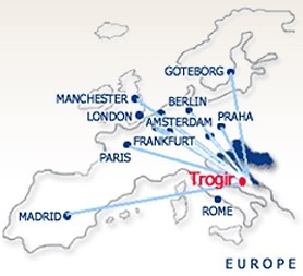 How to reach Trogir?By plane